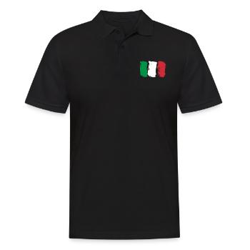 Drapeau de l’Italie - Vintage - Polo Homme - noir - Devant - Kai (181cm)