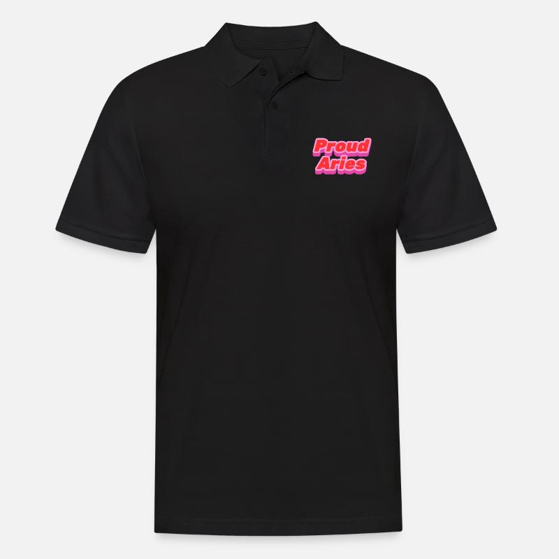 Fier Bélier - stolzer Widder - Polo Homme - noir