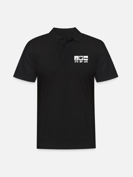 Ski is my life - Men's Polo Shirt - black