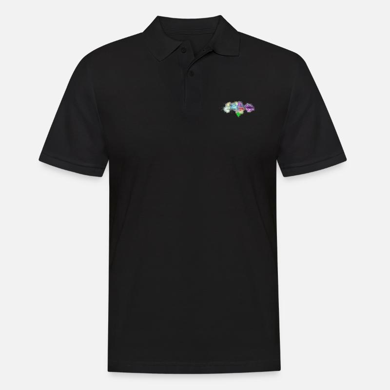 Diamanten Schmuck hell glühend - Männer Poloshirt - Schwarz