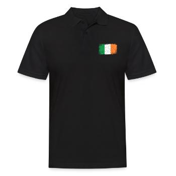 Irland Flagge - Männer Poloshirt - Schwarz - Vorne - Kai (181cm)
