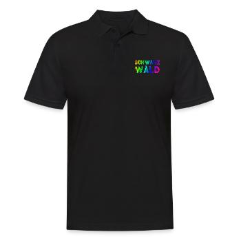 Schwarzwald | Gebirge | Wandern | Urlaub - Männer Poloshirt - Schwarz - Vorne - Kai (181cm)
