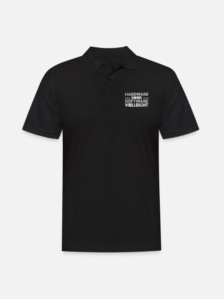 Hardware Immer Software Vielleicht - Männer Poloshirt - Schwarz