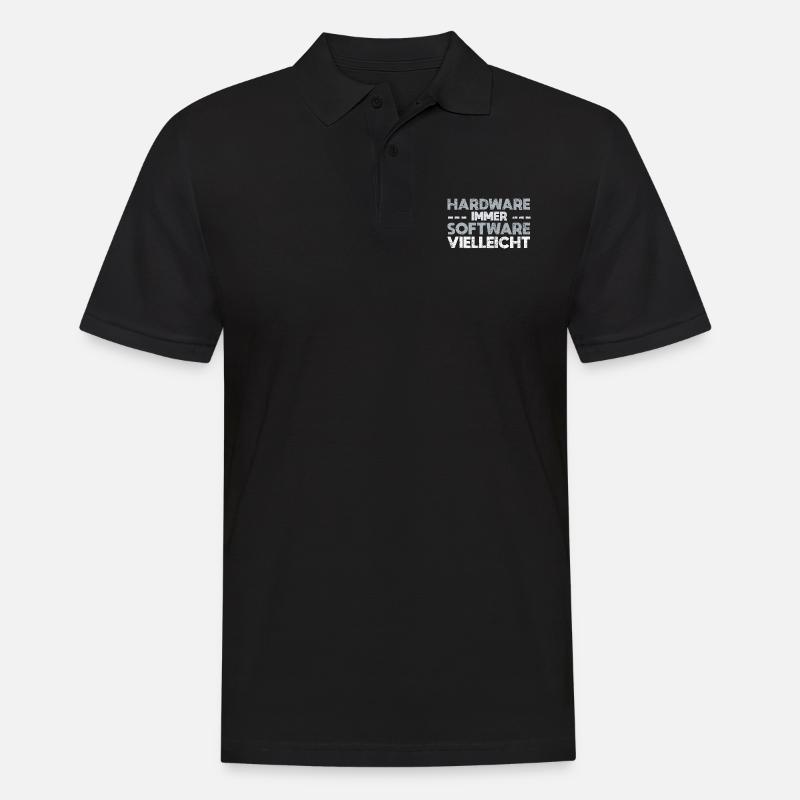Hardware Immer Software Vielleicht - Männer Poloshirt - Schwarz