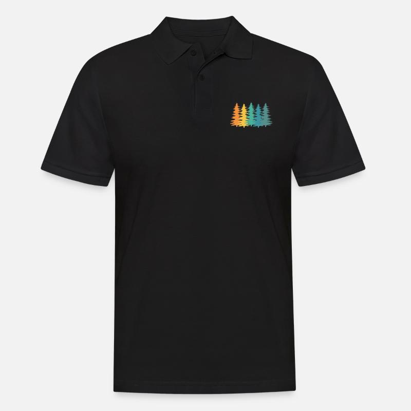 Wald Förster Retro Geschenk - Männer Poloshirt - Schwarz