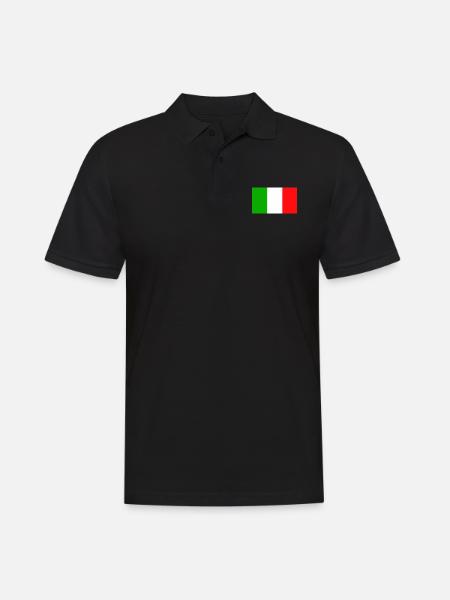 Italy flag - Men's Polo Shirt - black