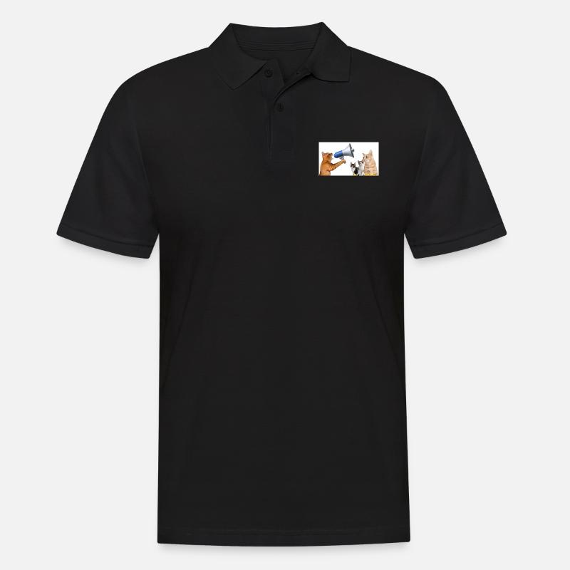 Katzengesetz - Männer Poloshirt - Schwarz