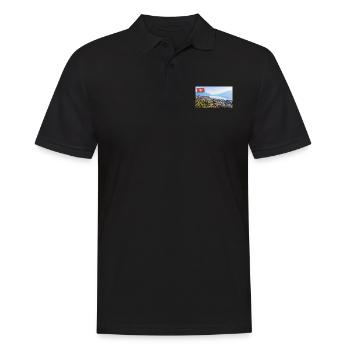 Vevey, Schweiz. - Männer Poloshirt - Schwarz - Vorne - Kai (181cm)