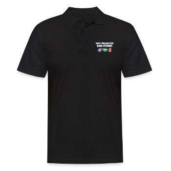 Lieblingstier = Steine - Geologe Geologie - Männer Poloshirt - Schwarz - Vorne - Kai (181cm)