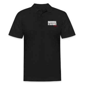 Normal is boring techno quote - Men's Polo Shirt - black - Front - Kai (181cm)