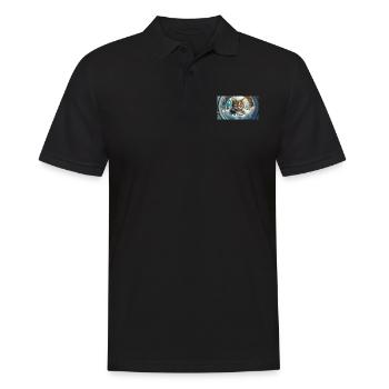 Pun ambiguous german expression – Katzenwäsche - Men's Polo Shirt - black - Front - Kai (181cm)