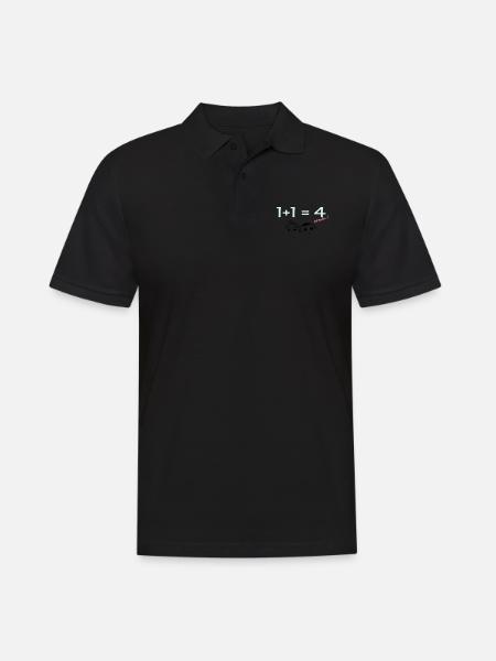 1 + 1 = 4 - Men's Polo Shirt - black