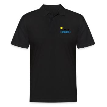 Freiwasserschwimmen - Männer Poloshirt - Schwarz - Vorne - Kai (181cm)