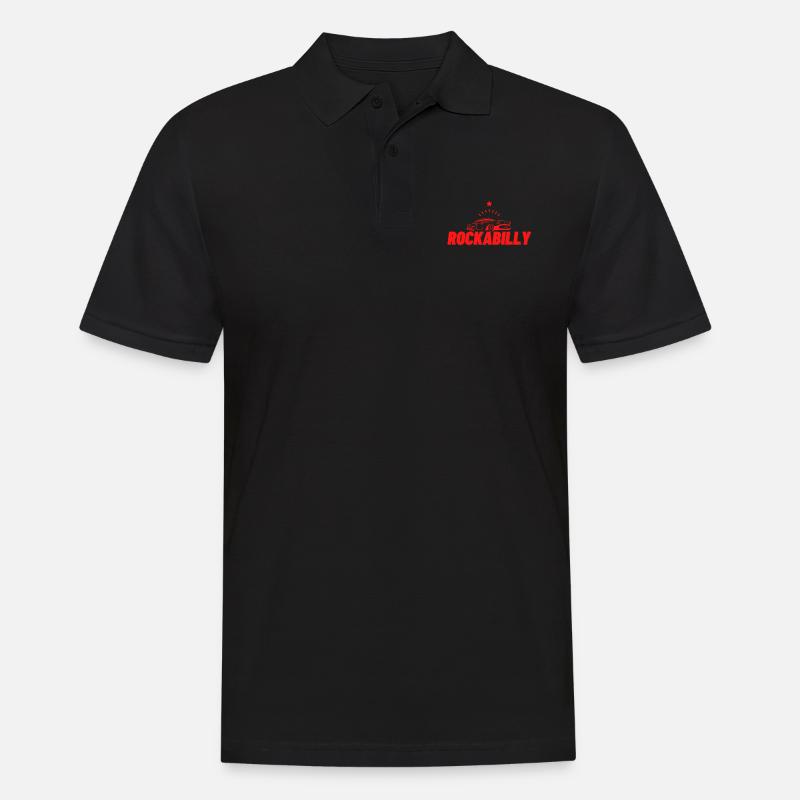 Rockabilly - Männer Poloshirt - Schwarz