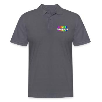Play it loud Equalizer Musik Regenbogen bunt Disko - Männer Poloshirt - Anthrazit - Vorne - Nico (186cm)