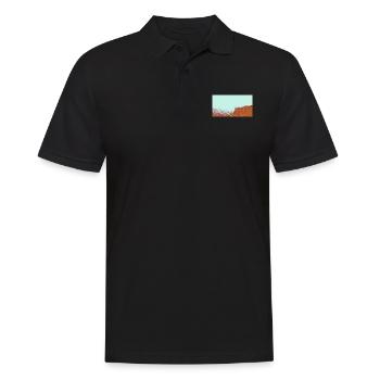 Cliffs of Moher - Männer Poloshirt - Schwarz - Vorne - Kai (181cm)