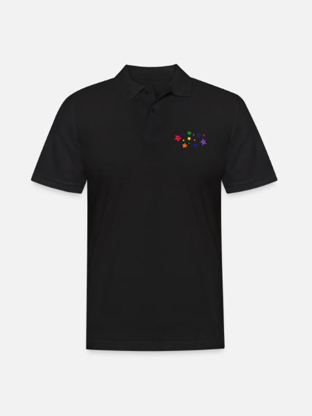 Stars and bubbles - Men's Polo Shirt - black