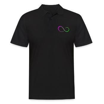 Unendlichkeitszeichen Unendlichkeit Symbol Design - Männer Poloshirt - Schwarz - Vorne - Kai (181cm)