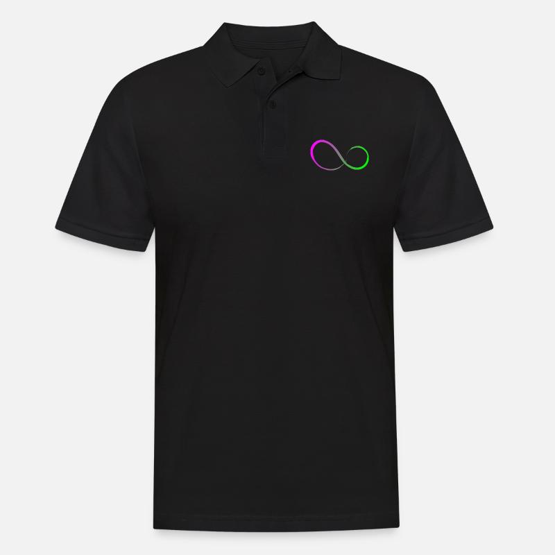 Unendlichkeitszeichen Unendlichkeit Symbol Design - Männer Poloshirt - Schwarz