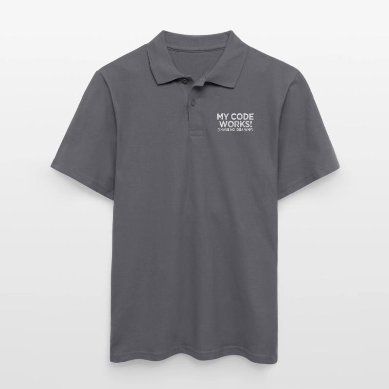 my code work programming Men's Polo Shirt