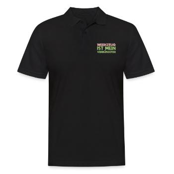 Werkzeug Ist Mein Verbündeter - Männer Poloshirt - Schwarz - Vorne - Kai (181cm)