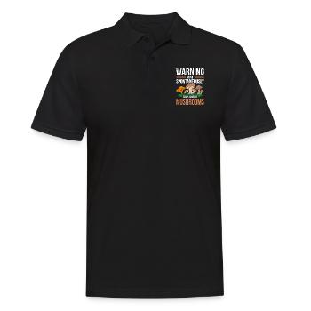 May Spontanéely Talk Mushrooms Day Fun Pun - Polo Homme - noir - Devant - Kai (181cm)