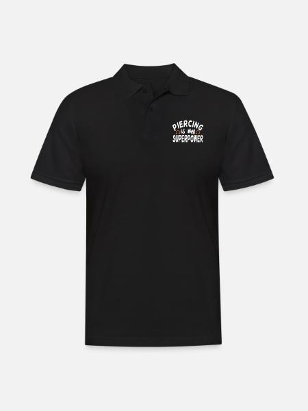 Piercing Is My Superpower Piercing Fun - Men's Polo Shirt - black
