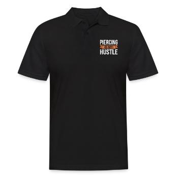 Piercing Is My Hustle Piercing Fun Pun - Men's Polo Shirt - black - Front - Kai (181cm)