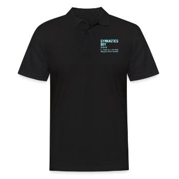 Gymnastics Boy Definition Gymnast Gymnastic Lover - Männer Poloshirt - Schwarz - Vorne - Kai (181cm)