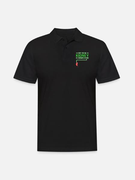 The kidney is down here - Men's Polo Shirt - black