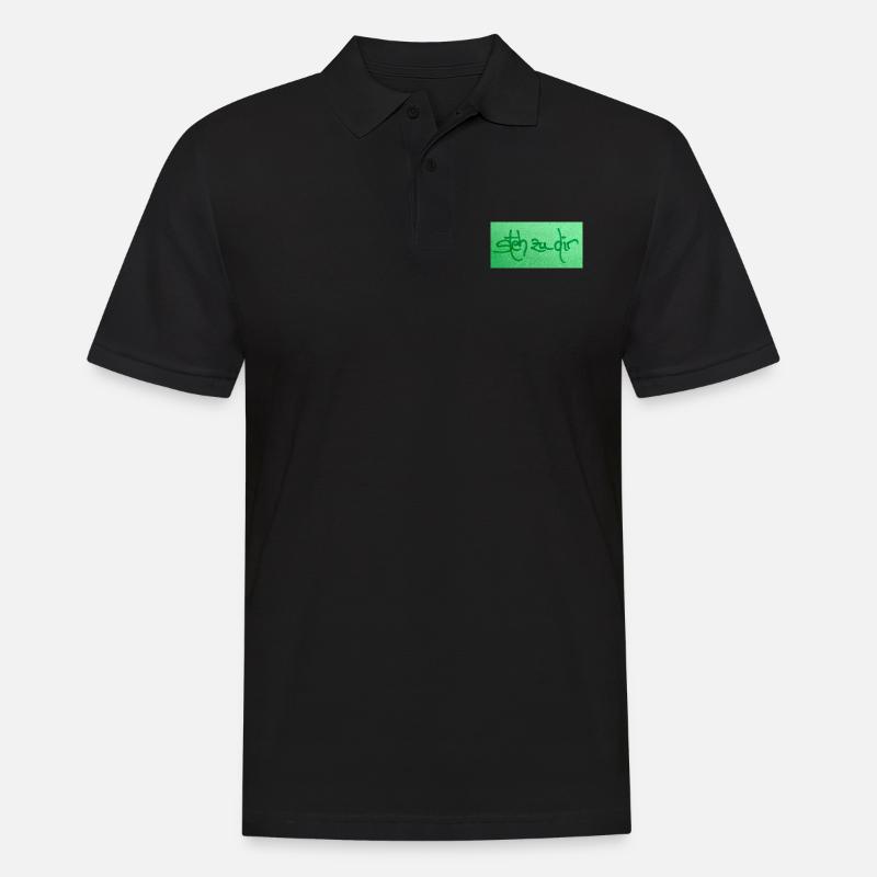 steh zu dir - Männer Poloshirt - Schwarz