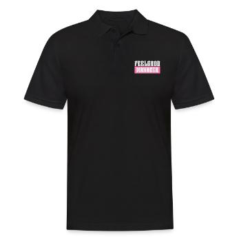 Feelgood manager pink tshirt black - Men's Polo Shirt - black - Front - Kai (181cm)