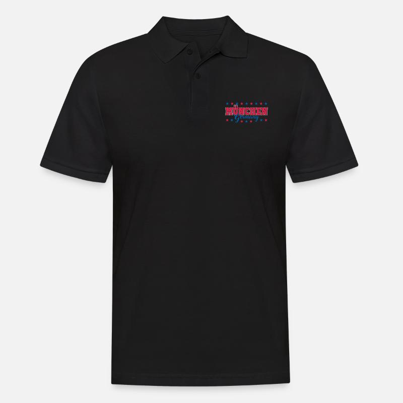 München - Männer Poloshirt - Schwarz