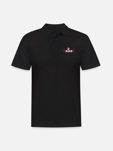 WASD Keyboard Keys Gamer - Men's Polo Shirt - black