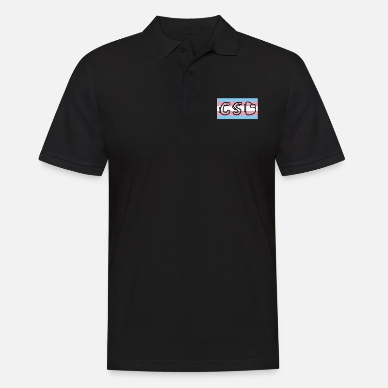 trans pride flag csd - Männer Poloshirt - Schwarz