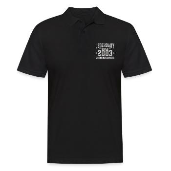 Legendär seit 2003 - Männer Poloshirt - Schwarz - Vorne - Kai (181cm)