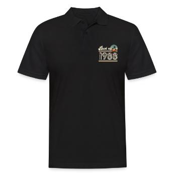 1988 Jahrgang Vintage Retro Geburtstag - Männer Poloshirt - Schwarz - Vorne - Kai (181cm)