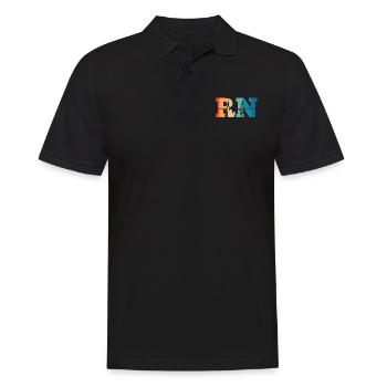 Battement de cœur rétro registered nurse - Polo Homme - noir - Devant - Kai (181cm)