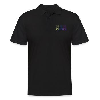 osterhase 3 - Männer Poloshirt - Schwarz - Vorne - Kai (181cm)