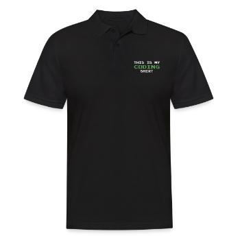 This Is My Coding Shirt Coder Programmer Computer - Männer Poloshirt - Schwarz - Vorne - Kai (181cm)