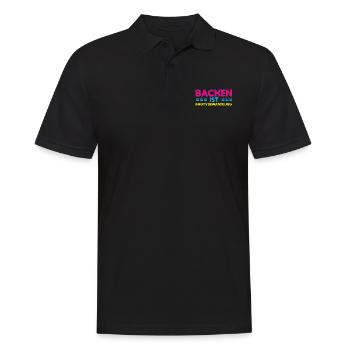 Backen Ist Brotverwandlung - Männer Poloshirt - Schwarz - Vorne - Kai (181cm)