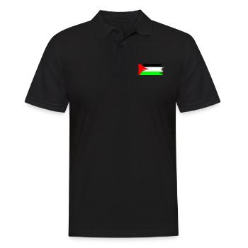 Palestine Flag - Männer Poloshirt - Schwarz - Vorne - Kai (181cm)