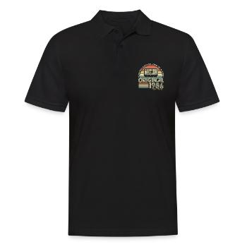 1986 Né Vintage Anniversaire Rétro - Polo Homme - noir - Devant - Kai (181cm)