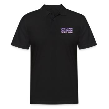 Operation Gelungen, Patient Auch - Männer Poloshirt - Schwarz - Vorne - Kai (181cm)