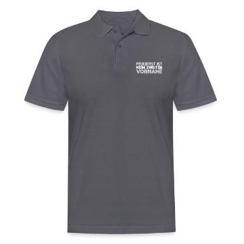Feuerfest Ist Mein Zweiter Vorname - Männer Poloshirt - Anthrazit - Vorne - Nico (186cm)