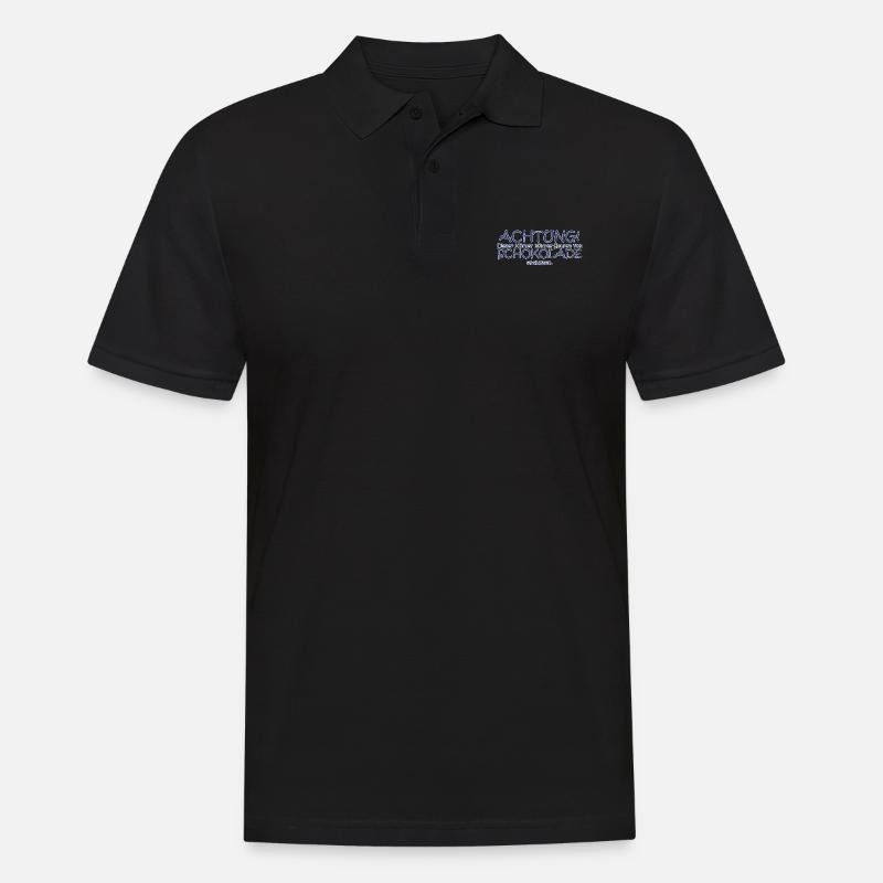 Schokolade - Männer Poloshirt - Schwarz