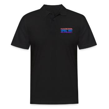 Fliesenlegen: Spiel Mit Der Schwerkraft - Männer Poloshirt - Schwarz - Vorne - Kai (181cm)