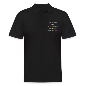 LRS Lese-Rechtschreib-Schwäche Rechtschreibung - Männer Poloshirt - Schwarz - Vorne - Kai (181cm)