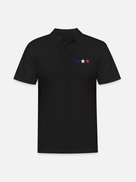 france - Männer Poloshirt - Schwarz
