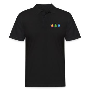 Weihnachtsbäume - Männer Poloshirt - Schwarz - Vorne - Kai (181cm)
